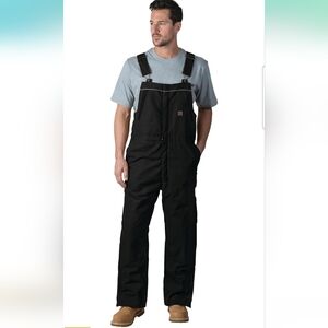 NWT Walls Men's Black Standard Frost DWR Insulated Duck Work Bib Overalls Large